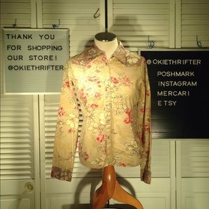 Flower womens fresh wear medium button down